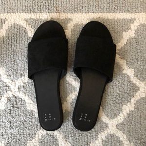 Black Slide Sandals